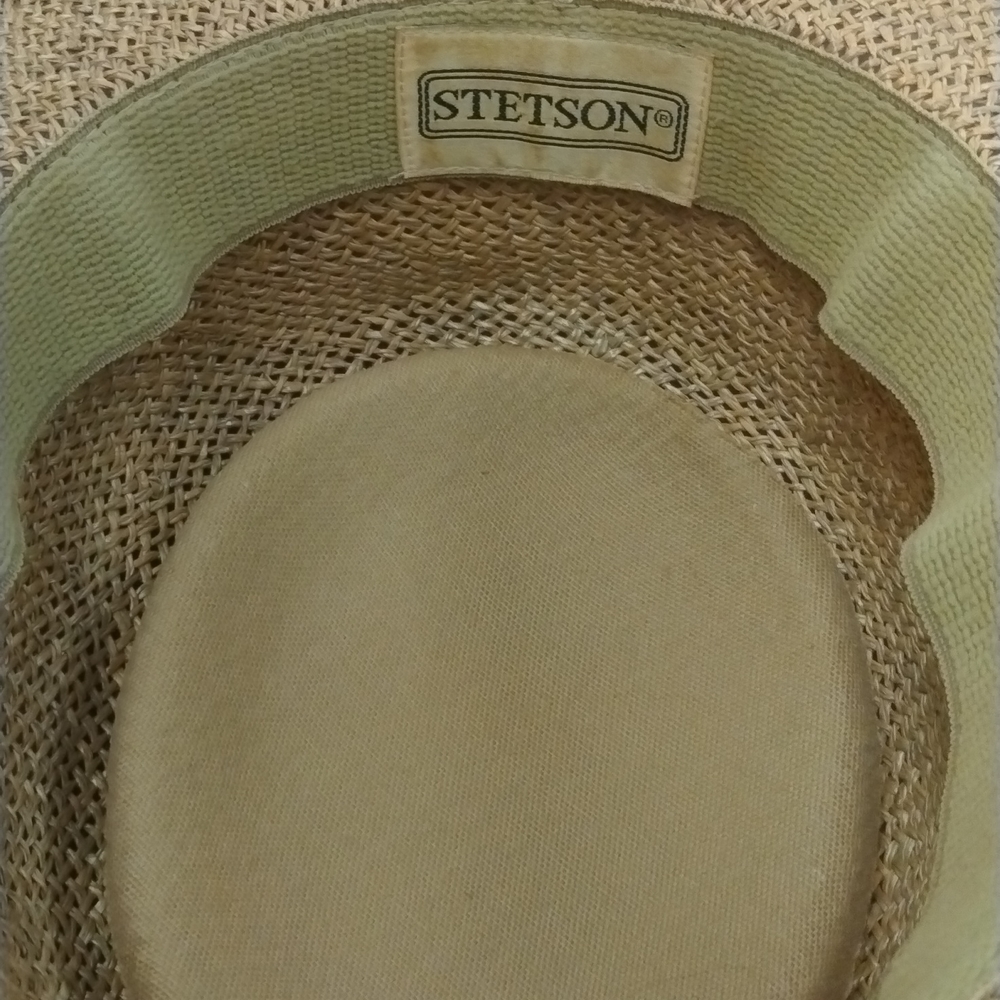 Stetson Designer  Straw Hat w leather band $34+Fre - Picture 4 of 8